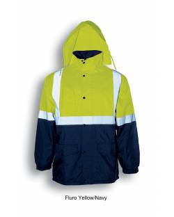 Hi Vis Fleece Lined Jacket, With Tape